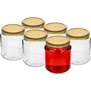 Twist-off-purk, grubasek 580 ml kuldse kaanega fi82/6, 6 tk. – photo 2