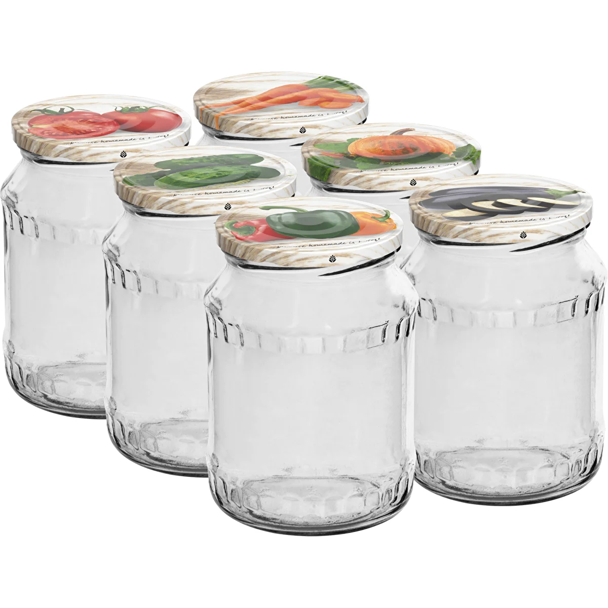 TO purk 720 ml värvilise keeratava kaanega, fi 82/6 - 6 tk