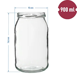 Purk TO 900 ml värvilise keeratava kaanega fi82/6 - 6 tk. – photo 2