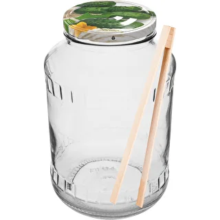 Purk 1,5 l, fi 82/6 värvilise keeratava kaanega + tangid