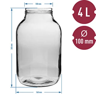 4 l purk musta kaanega, Ø 100 – photo 6