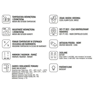 RCC-ilmajaam – elektrooniline, juhtmevaba, taustvalgustusega anduriga, must – photo 11
