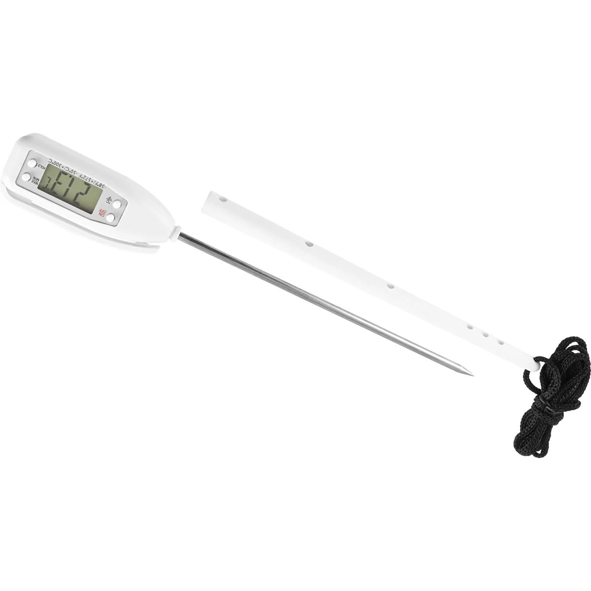 Elektrooniline köögitermomeeter (-50°C kuni +300°C) kaitsevutlariga, valge