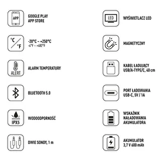 Bluetoothiga köögitermomeeter, 2 sondiga – photo 8
