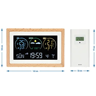 Ilmajaam (RCC,DCF) - elektrooniline, juhtmevaba, taustvalgustusega, anduriga, valge – photo 14