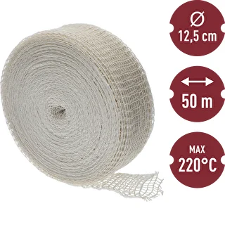 Valge lihavõrk mõõtmetega 12,5 cm x 50 m, kuumuskindlusega kuni 220°C – photo 3