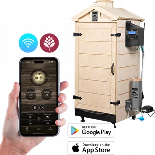 Raamita dragON PLYWOOD NATURE suitsutuskapp Wi-Fi-kontrolleriga, 200L