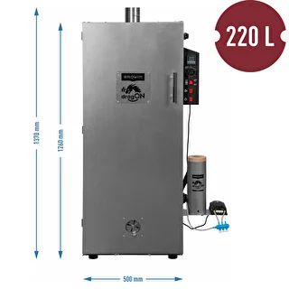 dragON terasest suitsuahi 220 L – digitaalse kontrolleriga – photo 8