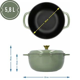Emailitud malmpott - salveiroheline, 5,8 l – photo 4