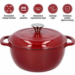 Emailitud malmpott - bordoovärvi, 4 L – photo 5