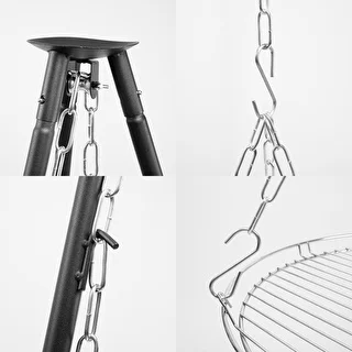 Lõkkekolmjalg restiga, 150 cm – photo 4