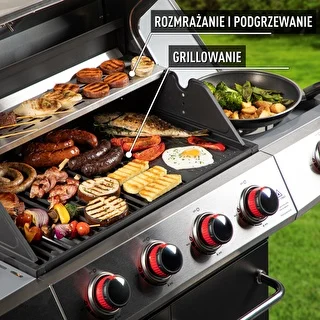Gaasgrill dragON BBQ101, 11,7 kW, must-hõbedane – photo 6