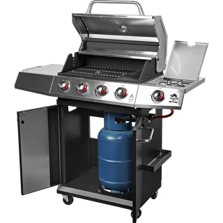 Gaasgrill dragON BBQ101, 11,7 kW, must-hõbedane – photo 2