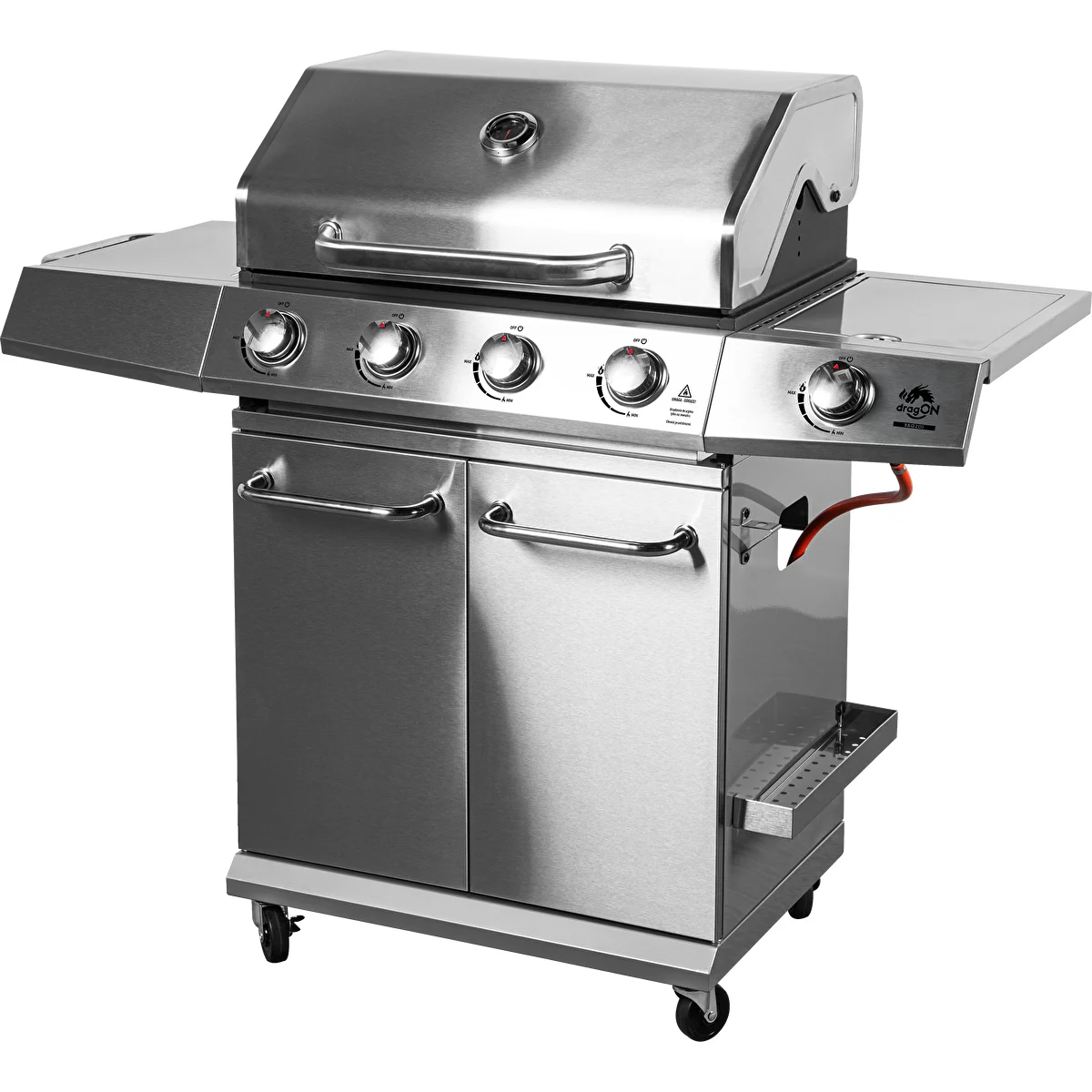 Gaasigrill dragON BBQ201, 18,8 kW, hõbedane