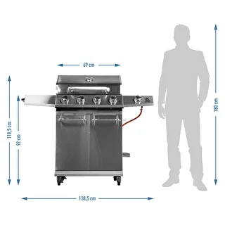 Gaasigrill dragON BBQ201, 18,8 kW, hõbedane – photo 12
