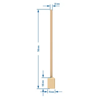 Kapsa tamp / tampimispulk, puidust, 78 cm – photo 2