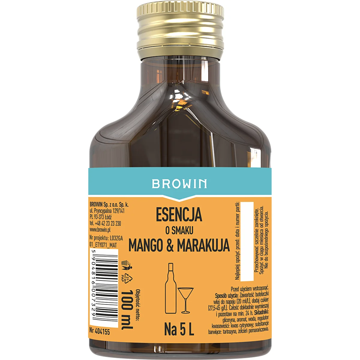 Mango & passionivilja maitseessents 5 L jaoks, 100 ml