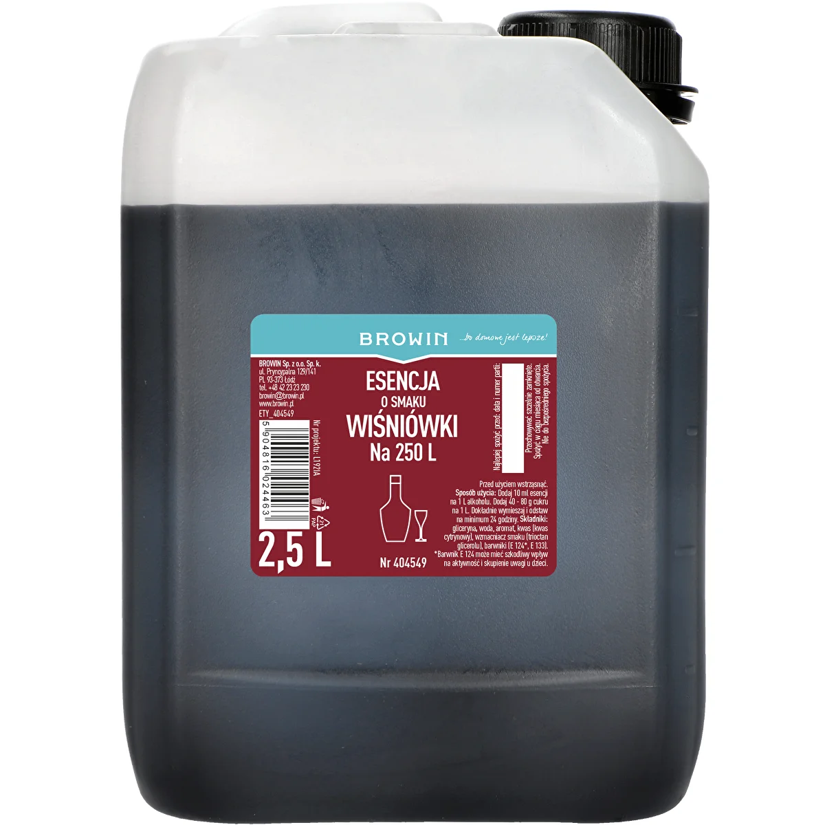 Kirsimaitseline essents, 2,5 L 250 L valmistrunki jaoks