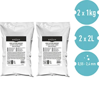 Kookospõhine aktiivsüsi 1 kg x 2 - komplekt – photo 2