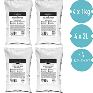Kookospähkli kestast aktiivsüsi 1 kg x 4 - komplekt – photo 2