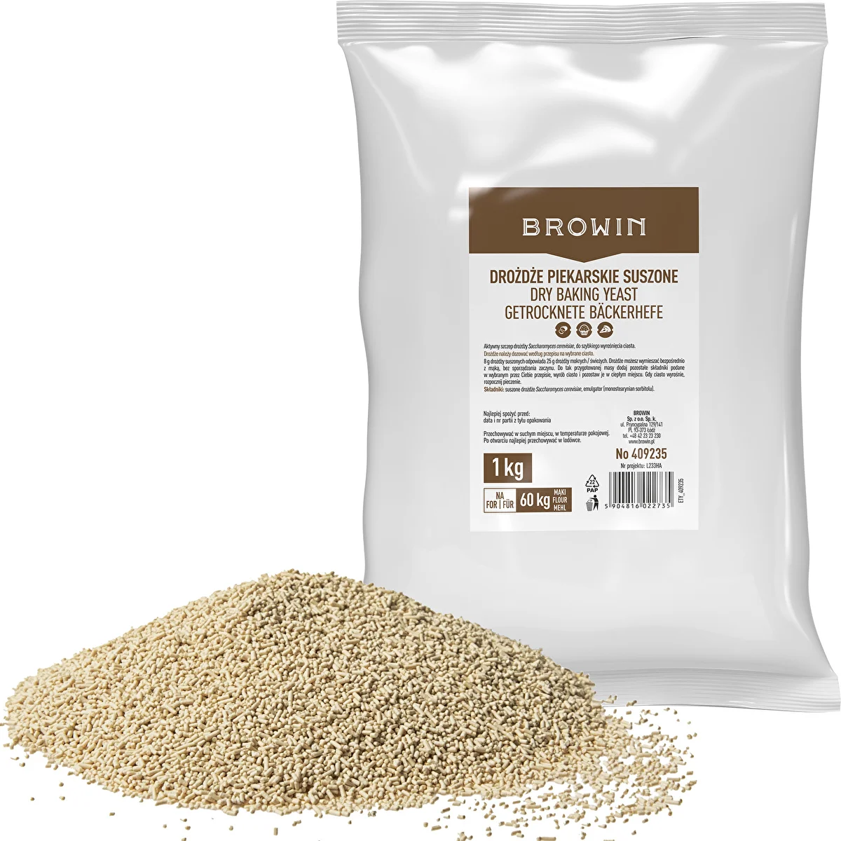 Kuivatatud pagaripärm, 1 kg