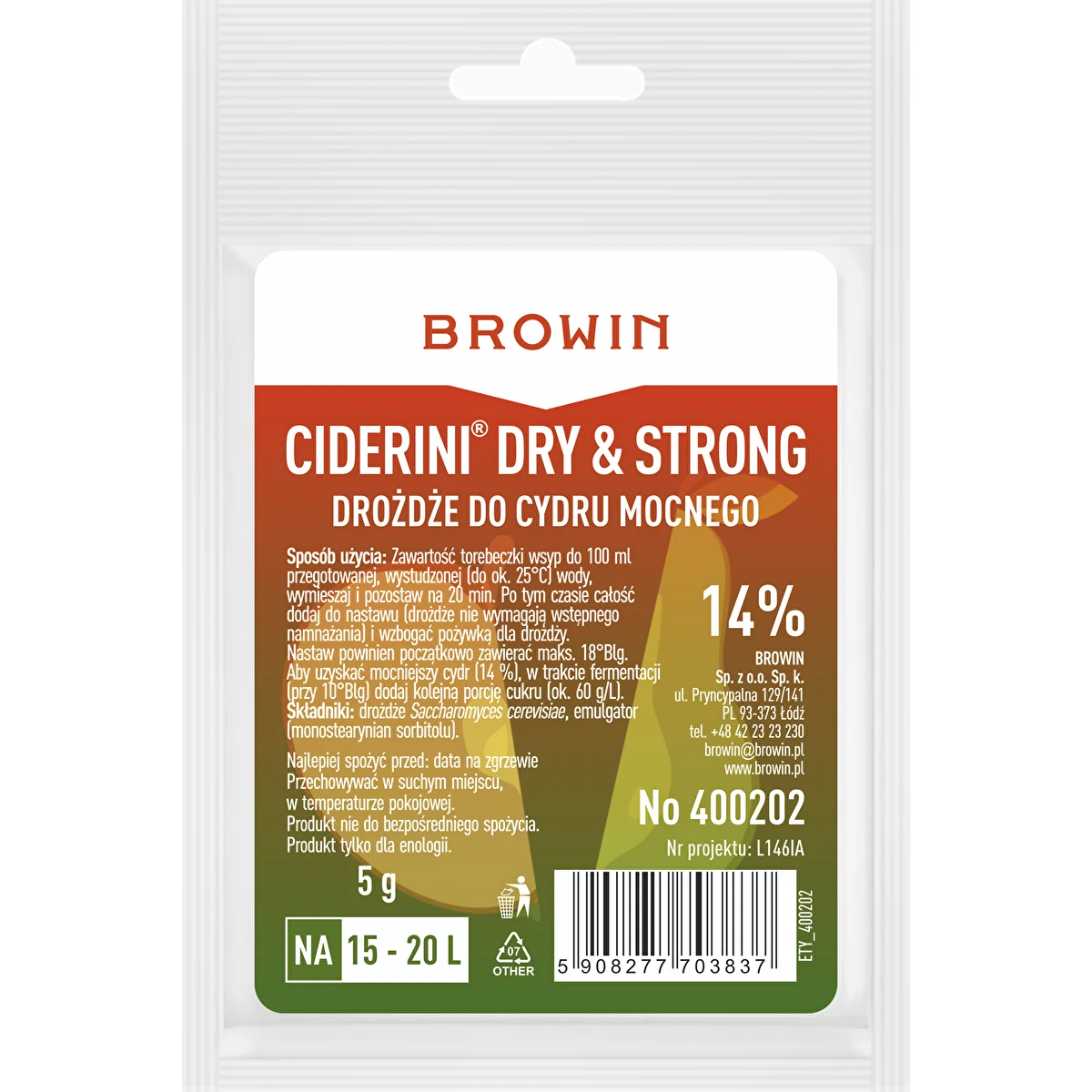 Siidripärm Ciderini Strong, 5 g