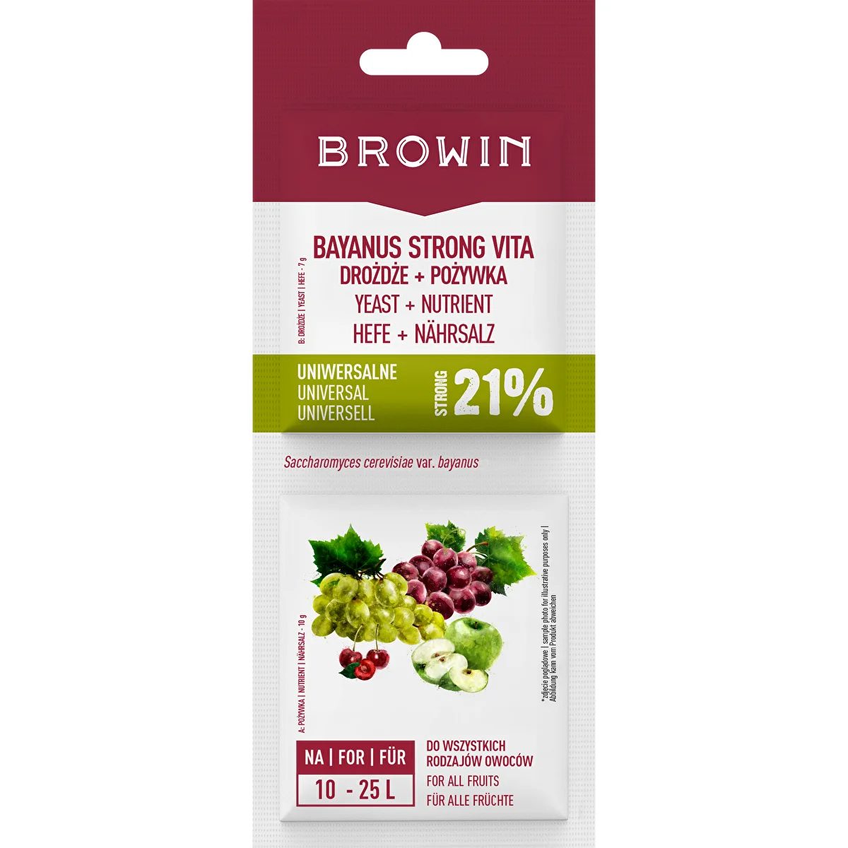 Bayanus-pärm + pärmi toiteaine - Universaalne - 21%, 17 g