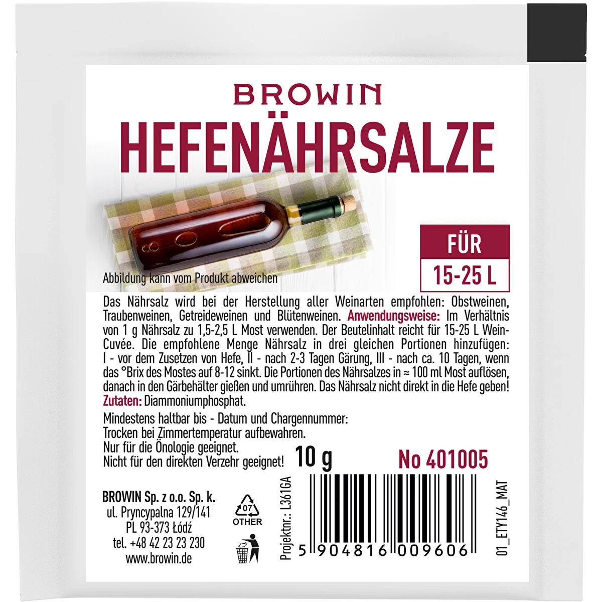 Veinipärmi toitaine 10g