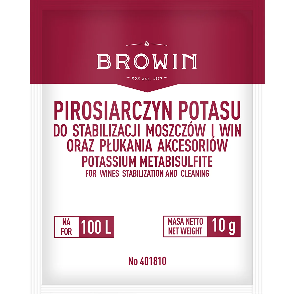 Kaalium metabisulfit 10 g