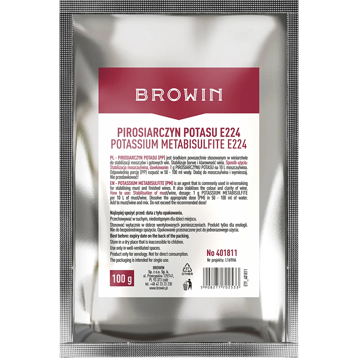 Kaalium metabisulfit, 100 g