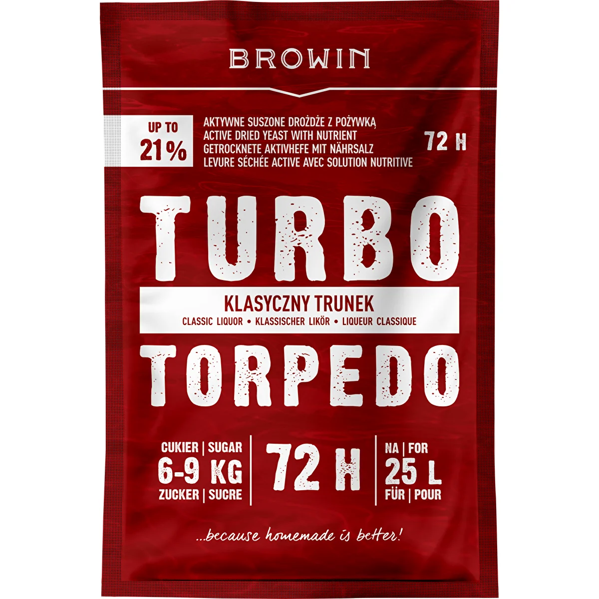 Destilleerimispärm Turbo Torpedo 72h 21% - 120 g