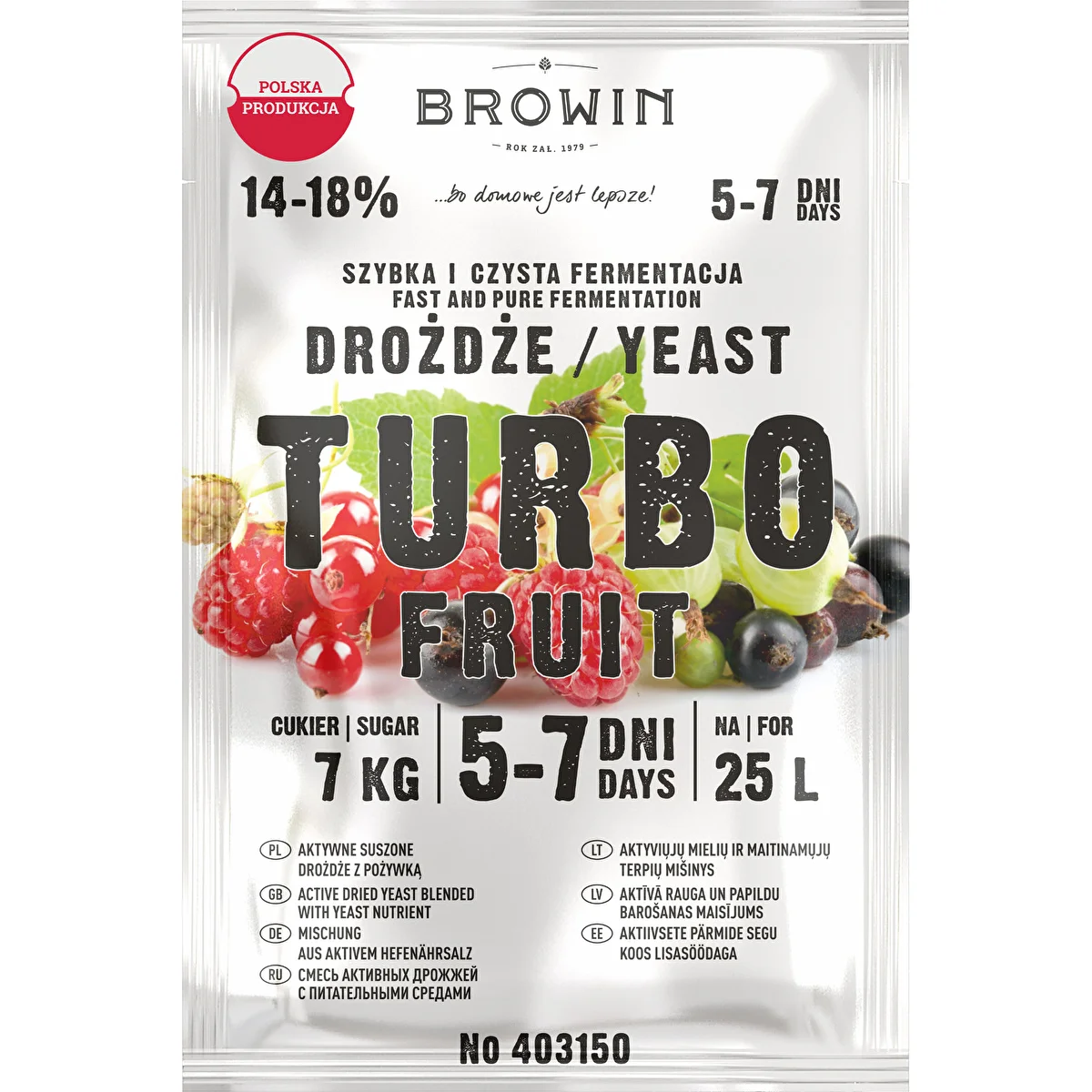 Veinipärm Turbo Fruit 5-7 päeva