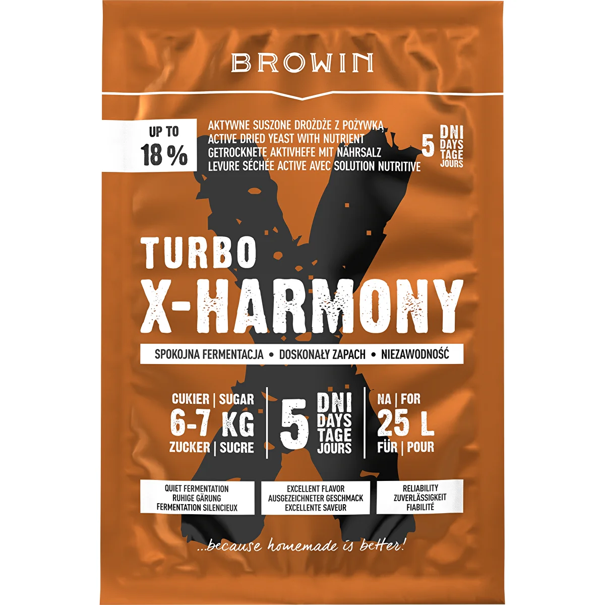 Turbo-pärm X-Harmony 18%, 25 L, 138 g
