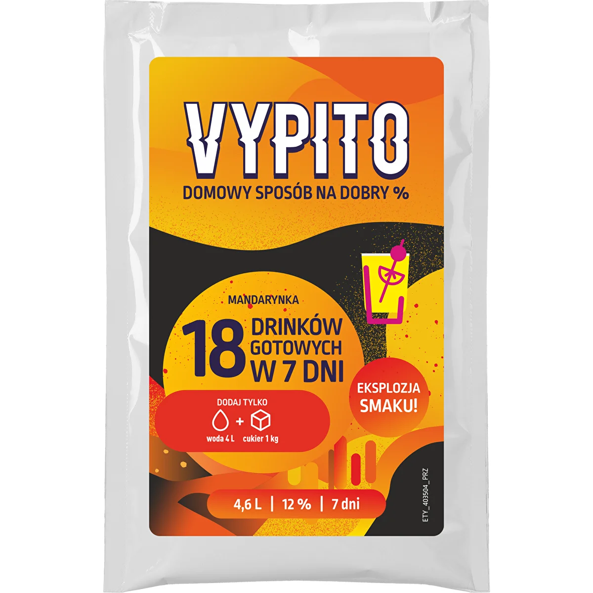VYPITO 12%, 18 joogi jaoks mõeldud kotike - Mandariin, 126 g