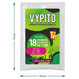 VYPITO 12%, kotike 18 kokteili jaoks - Energiajook, 126 g – photo 4
