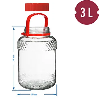 3 L purk plastikust kaanega – photo 6