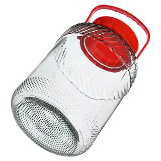 5 L klaaspurk plastikust kaanega – photo 3