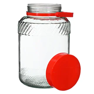 5 L klaaspurk plastikust kaanega