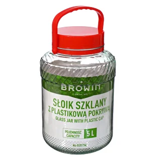 5 L klaaspurk plastikust kaanega – photo 5