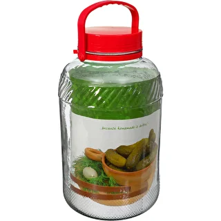 8 L klaaspurk plastist kaanega – photo 3