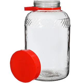 8 L klaaspurk plastist kaanega – photo 1