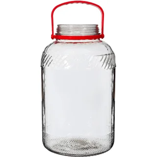 8 L klaaspurk plastist kaanega – photo 2