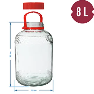 8 L klaaspurk plastist kaanega – photo 6