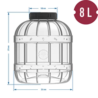 Purunemiskindel, mitmeotstarbeline purk musta keeratava kaanega, 8 l – photo 3