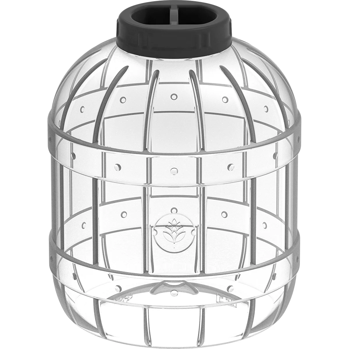 Purunemiskindel, mitmeotstarbeline purk musta kruvikaanega, 10 l