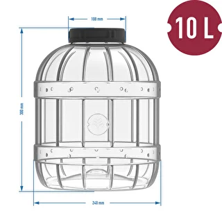 Purunemiskindel, mitmeotstarbeline purk musta kruvikaanega, 10 l – photo 3