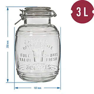 Tünnikujuline purk "OLD" 3L traadkinnitusega – photo 7