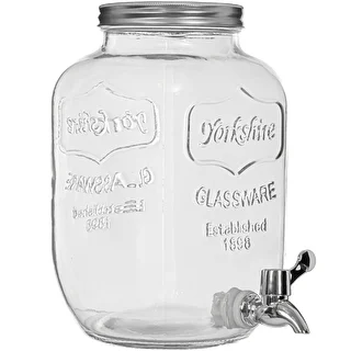 Limonaadipurk, kraaniga - klaasist, 4 l – photo 1