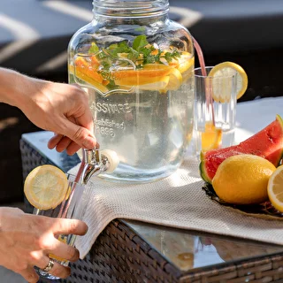 Limonaadipurk, kraaniga - klaasist, 4 l – photo 7