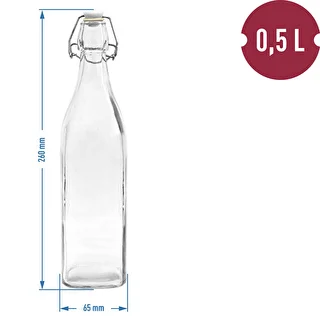 Kwadrat-pudel hermeetilise sulguriga 0,5 L – photo 2